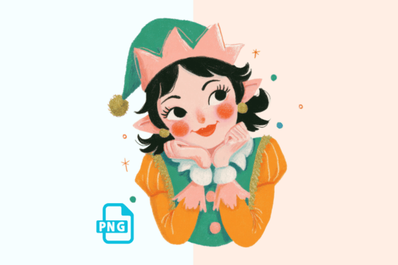 Download Retro Vintage Christmas Elf PNG File - Vintage christmas Collection