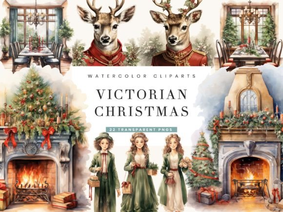 Download Vintage Victorian Christmas Clipart - Vintage victorian Collection