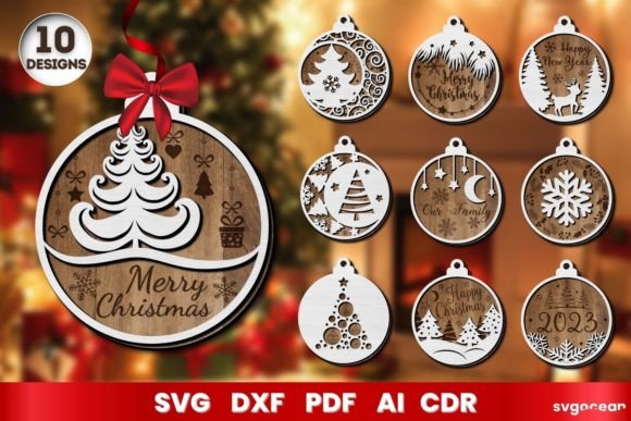 Download Laser Cut Christmas Ornaments SVG - Premium Resources