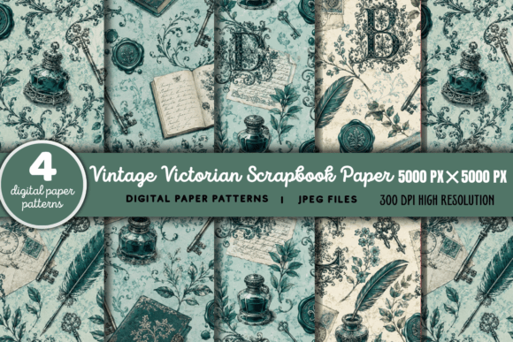 Download Vintage Victorian Scrapbook Background 2 - Vintage victorian Collection