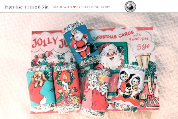 Download Vintage Christmas Treat Box Printables - Vintage christmas Collection
