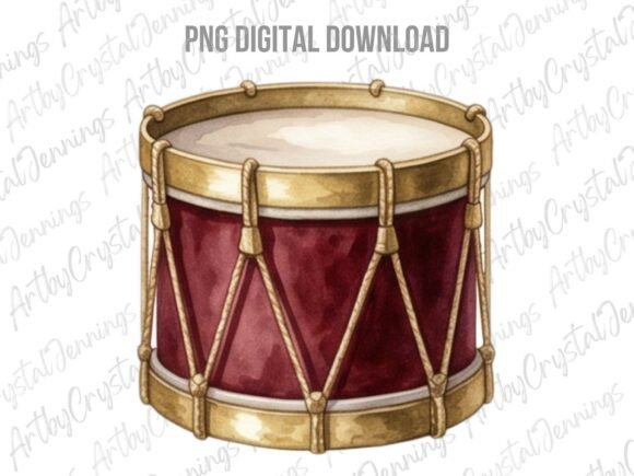 Download Vintage Christmas Drum Clipart PNG - Vintage christmas Collection
