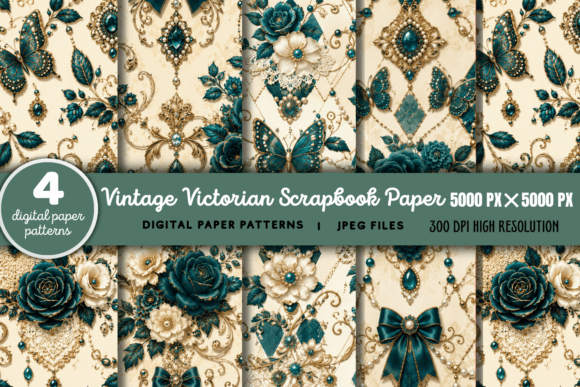 Download Vintage Victorian Scrapbook Background 4 - Vintage victorian Collection